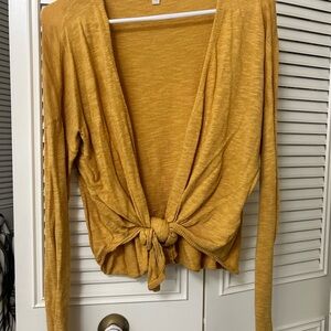 Yellow Cardigan Sweater